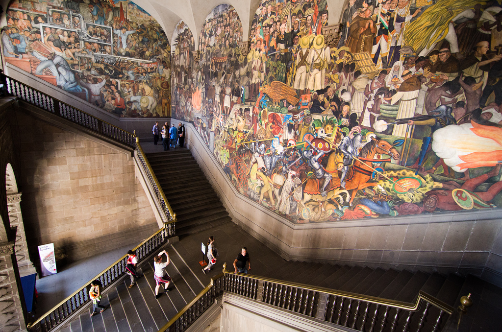 Diego Rivera mural in the Palacio Nacional